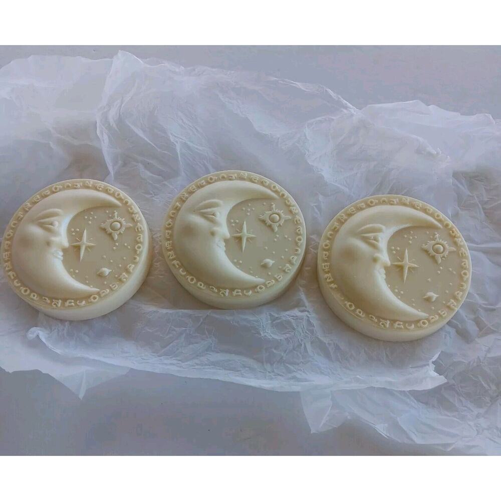 Handcrafted Art Soap Half Moon Starry Universe Celestial 4 Oz. Each Lot of 3